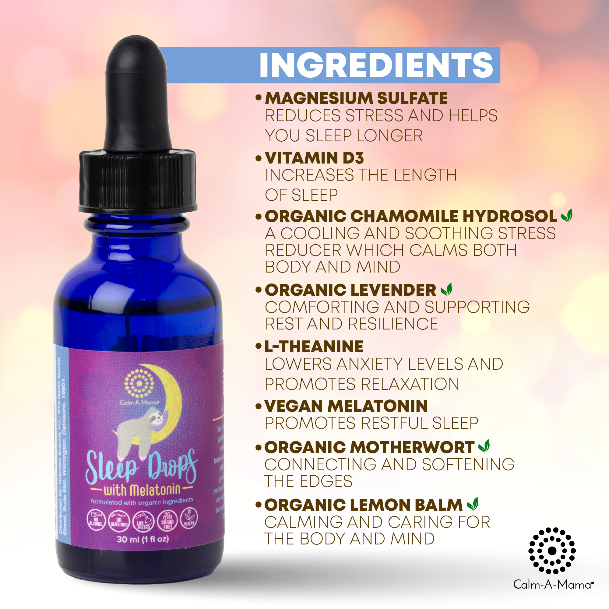 Sleep Drops with Melatonin - Natural Sleep Support